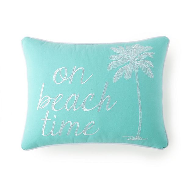 Graphical Beach Throw Pillow w/ Tags