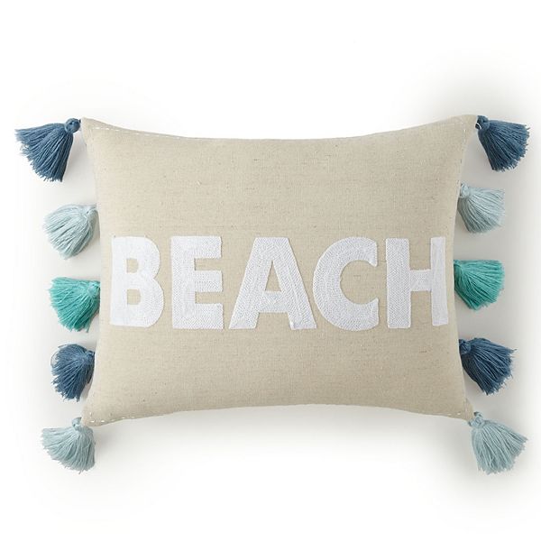 Beach shop throw pillows