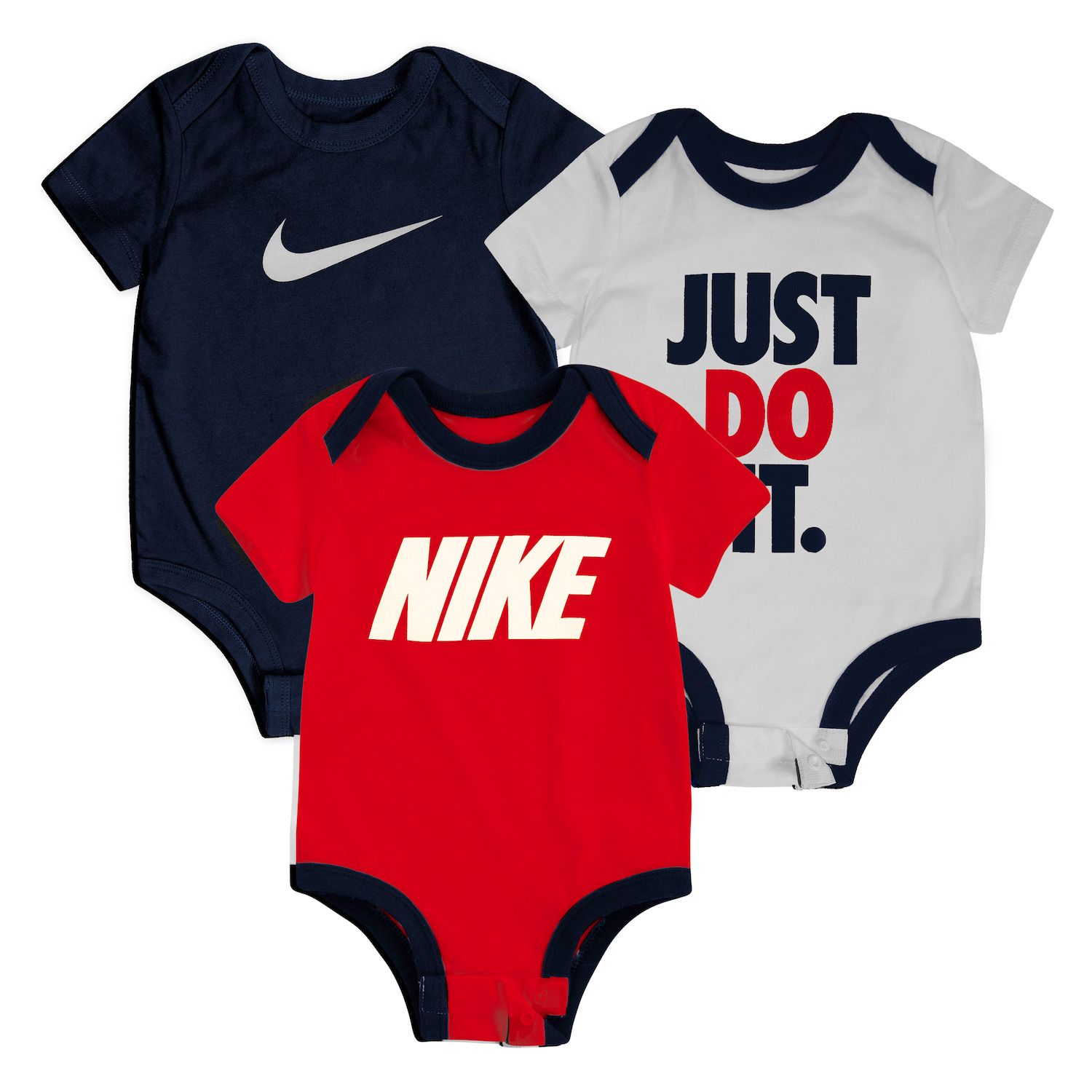 Baby Boy Nike 3 Pack Logo Bodysuit Set