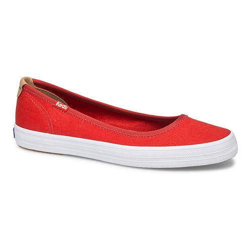 red canvas flats
