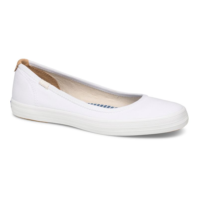 UPC 884506040582 product image for Keds Bryn Women's Canvas Skimmer Flats, Size: 9.5, White | upcitemdb.com