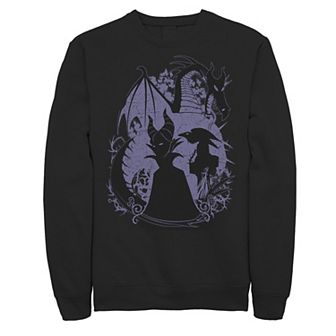 Men's Disney's Sleeping Beauty Maleficent Dragon Silhouette Fleece