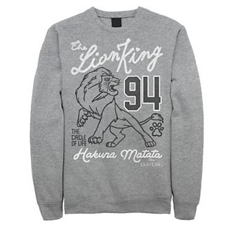 Men's Disney's The Lion King Simba '94 The Circle Of Life Line Art Logo Fleece