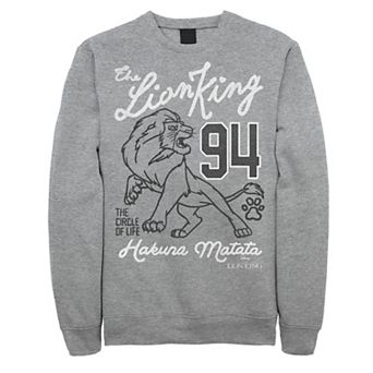 Men's Disney's The Lion King Simba '94 The Circle Of Life Line Art Logo Fleece
