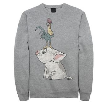 Disney's Moana Hei Hei Men's On Top Of Pigs Head Sweatshirt