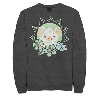 Men's Disney's Moana Pua Cute Green Flower Fleece