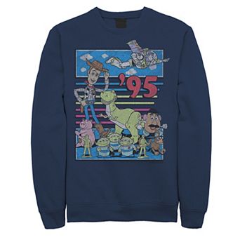Disney / Pixar's Toy Story Men's 95 Retro Distressed Colorful Sweatshirt
