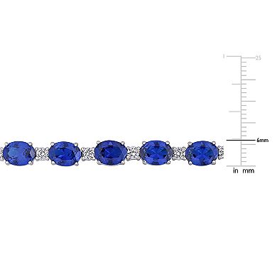 Stella Grace Sterling Silver Lab-Created Blue & White Sapphire Bracelet