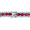 Stella Grace Sterling Silver Red Cubic Zirconia & Lab-Created White Sapphire Fashion Bracelet