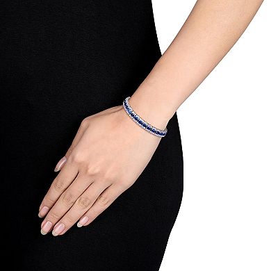 Stella Grace Sterling Silver Lab-Created Blue & White Sapphire Bracelet