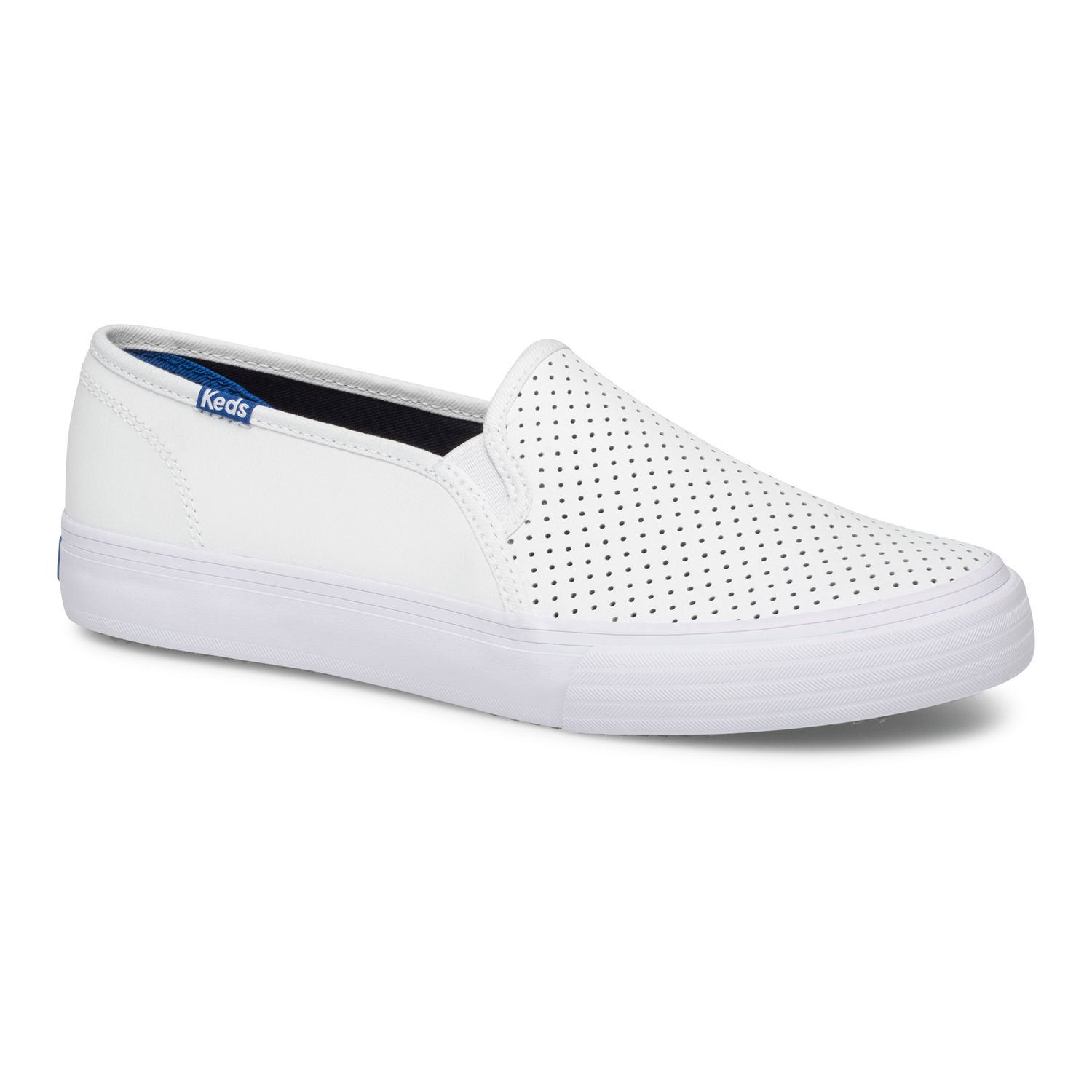 keds white slip on shoes