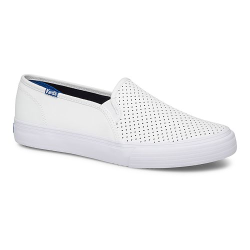 keds women's double decker leather slip on