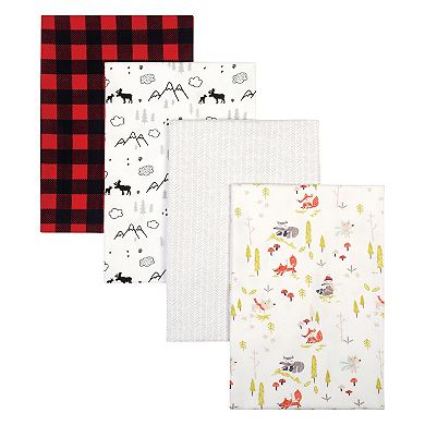 Trend Lab Buffalo Check Woodland 4 Pack Flannel Blankets