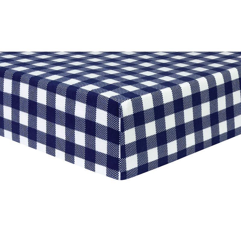 Trend Lab Buffalo Check Deluxe Flannel Fitted Crib Sheet, Multicolor