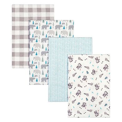 Trend Lab Bear 4 Pack Flannel Blankets
