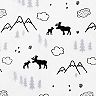 Trend Lab Lumberjack Moose Deluxe Flannel Fitted Crib Sheet