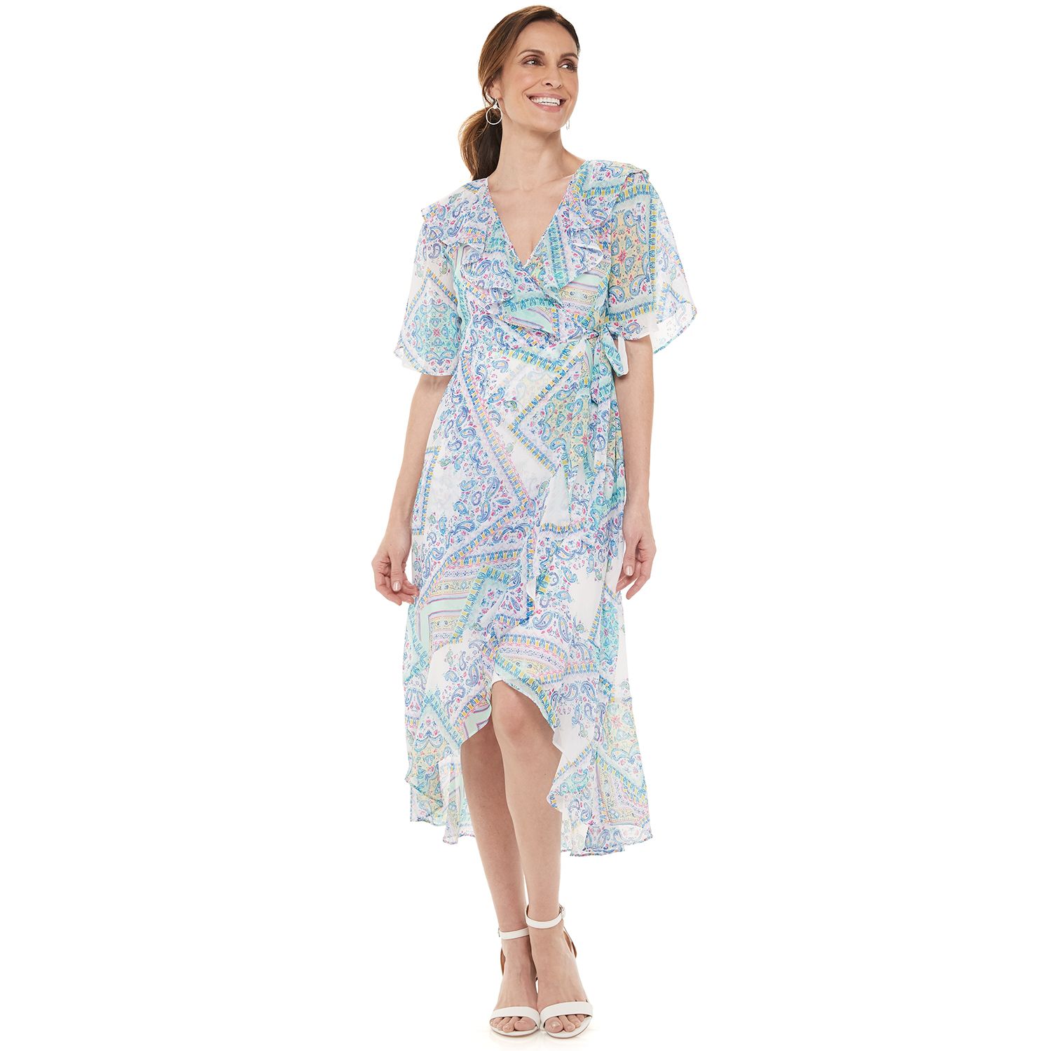 women's faux wrap dress