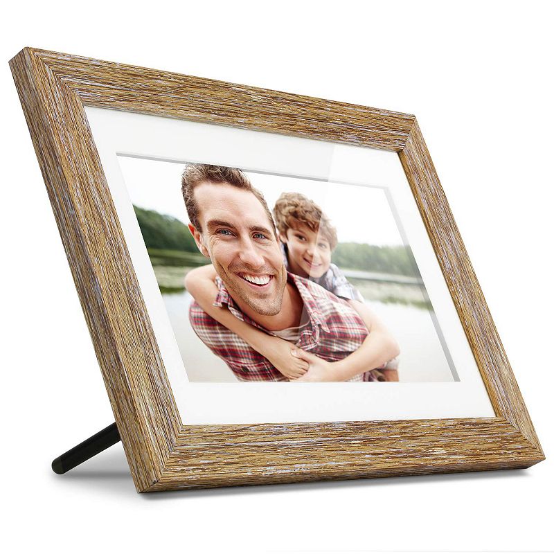 Aluratex 10-in. Digital Distressed Wood Photo Frame with Automatic Slide Sh