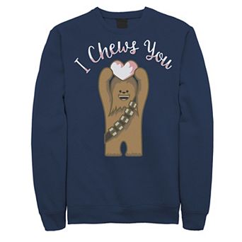 Men's Star Wars Valentines I Chews You Chewbacca Graphic Fleece Pullover