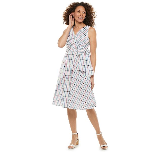 Wees tevreden Onbevredigend Actief Women's Chaps Plaid Faux-Wrap Dress