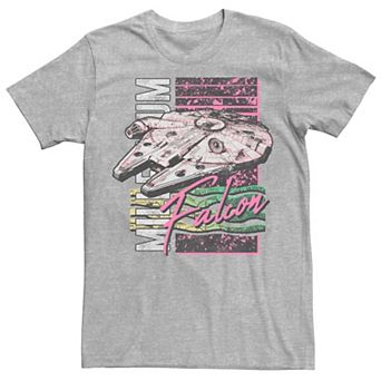 Men's Star Wars Neon Vintage Millennium Falcon Tee