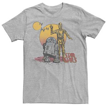 Men's Star Wars R2-D2 and C-3PO Portrait Graphic Tee