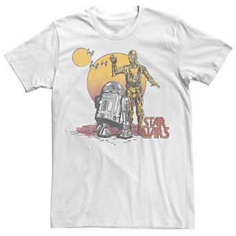 Men's Star Wars R2-D2 and C-3PO Portrait Graphic Tee