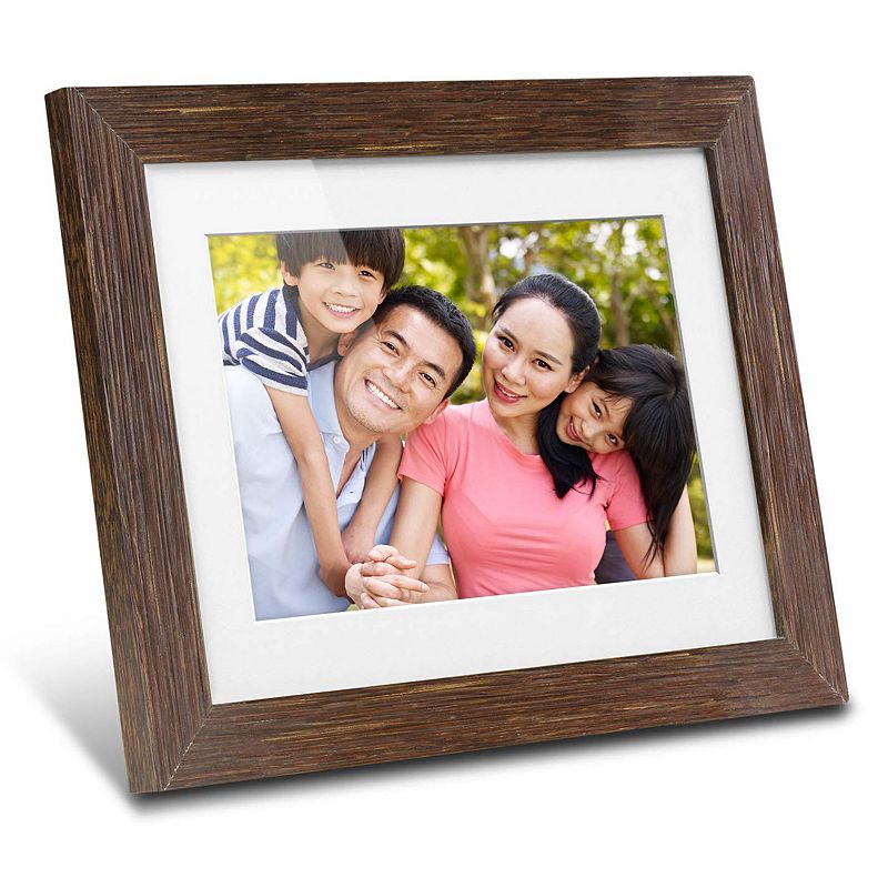 Aluratex 8-in. Distressed Wood Digital Photo Frame with Automatic Slide Sho