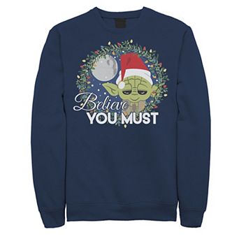 Men's Star Wars Santa Yoda "Believe You Must" Sweatshirt