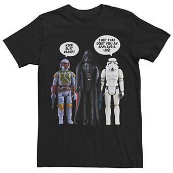 Men's Star Wars Empire Action Figures Funny Graphic Tee