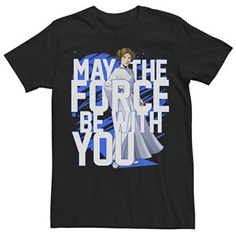 Men's Star Wars Force Be With You Princess Leia Graphic Tee