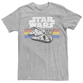 Men's Star Wars Millennium Falcon 77 Retro Lines Logo Tee