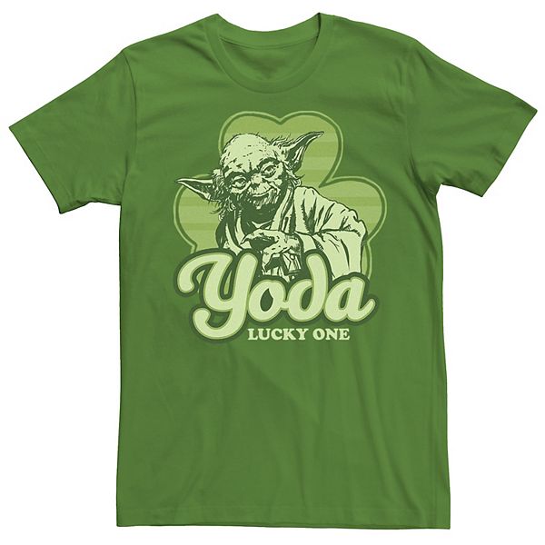 Men's Star Wars Yoda Lucky One Clover St Patrick's Day Tee