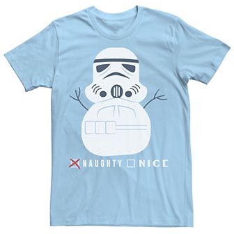 Men's Star Wars Stormtrooper Snowman Christmas Graphic Tee