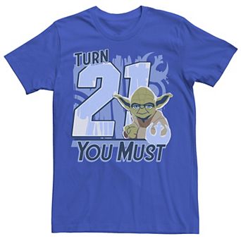 Men's Star Wars Yoda Turn 21 You Must Tee