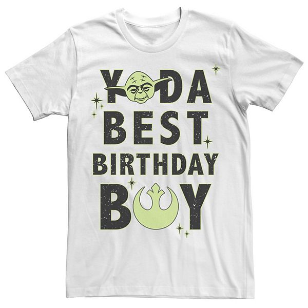 Men's Star Wars Yoda Best Birthday Boy Rebel Logo Tee