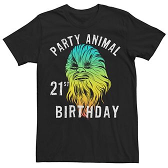 Men's Star Wars Chewbacca "Party Animal" 21st Birthday Graphic Tee