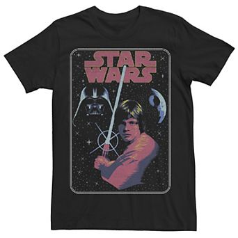 Men's Star Wars Luke Skywalker & Darth Vader Poster Graphic Tee