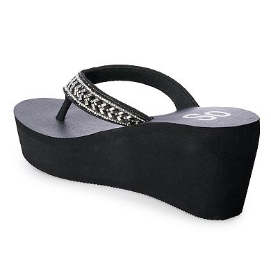 SO® Bubbly Women's Wedge Sandals