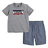 Baby Boy Levi's® Batwing Graphic Tee & Chambray Shorts Set