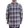 Men's Smith's Workwear Extended Tail Plaid Flannel Button-Down Shirt