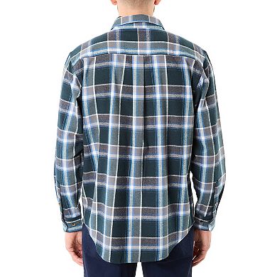 Men's Smith's Workwear Buffalo Plaid Flannel Button-Down Shirt