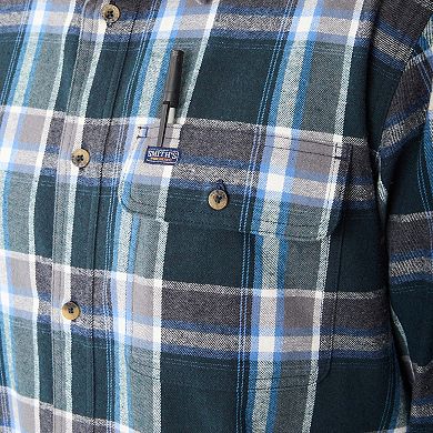 Men's Smith's Workwear Buffalo Plaid Flannel Button-Down Shirt