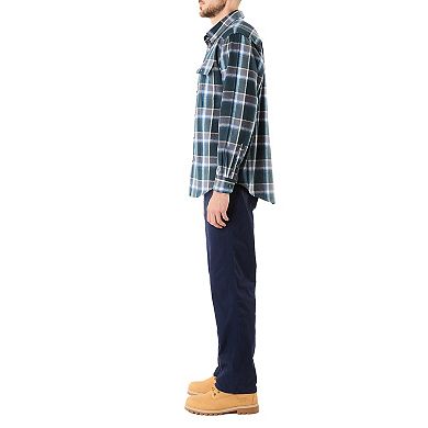 Men's Smith's Workwear Buffalo Plaid Flannel Button-Down Shirt