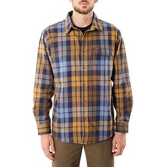 Men's Smith's Workwear Buffalo Plaid Flannel Button-Down Shirt