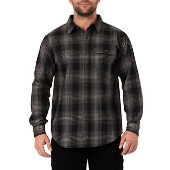 Men's Smith's Workwear Buffalo Plaid Flannel Button-Down Shirt