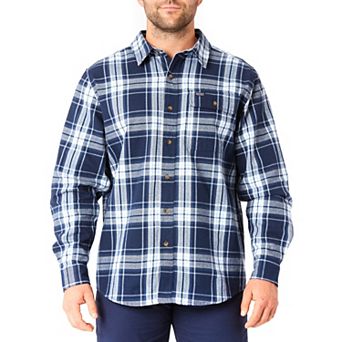 Men's Smith's Workwear Buffalo Plaid Flannel Button-Down Shirt