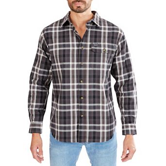 Men's Smith's Workwear Buffalo Plaid Flannel Button-Down Shirt
