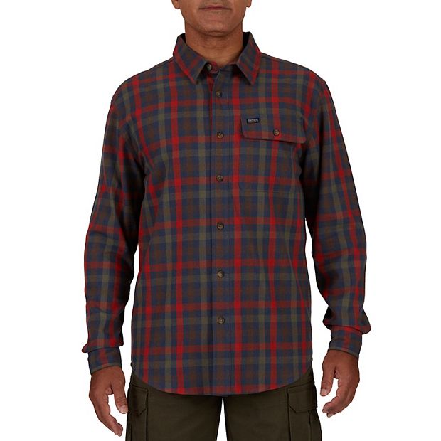 Men's Smith's Workwear Buffalo Plaid Flannel Button-Down Shirt