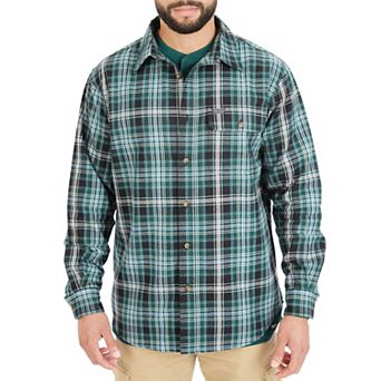 Men's Smith's Workwear Buffalo Plaid Flannel Button-Down Shirt